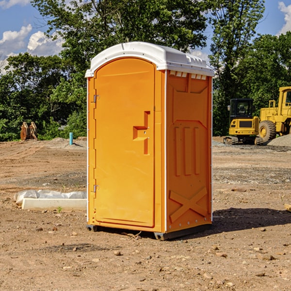 how often are the portable restrooms cleaned and serviced during a rental period in Alta Vista KS